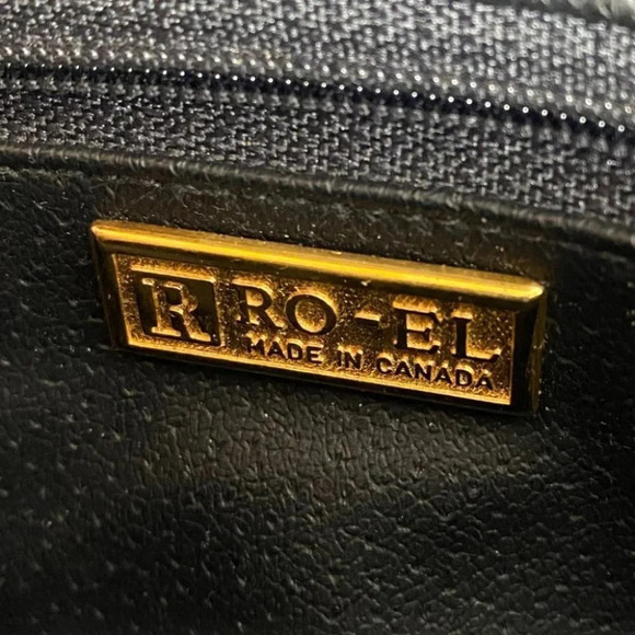 Vintage  RO-EL Montreal Black Vinyl Crossbody Bag - Picture 12 of 12